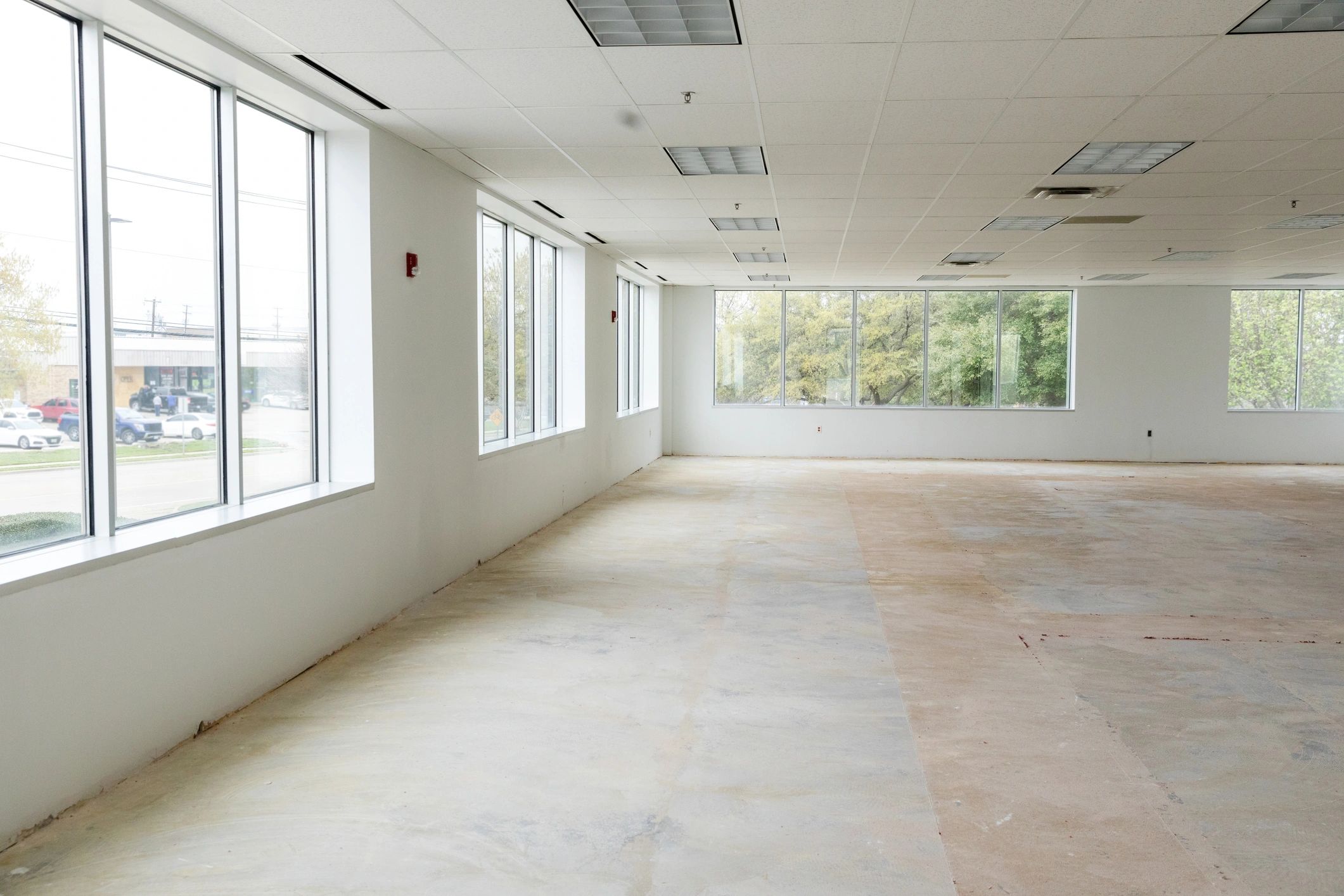 Restored commercial interior space